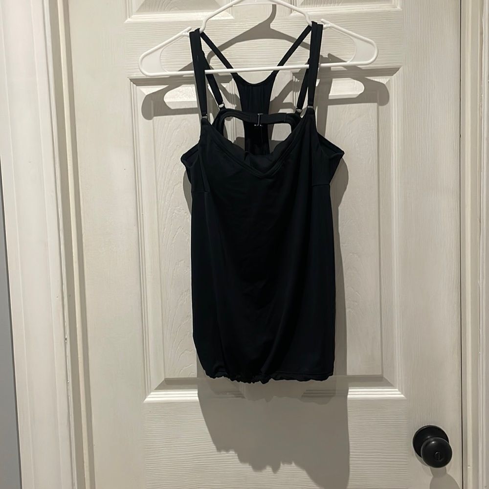 Athleta underwire strappy racerback tank top with cinched waist. SZ 34 B/C